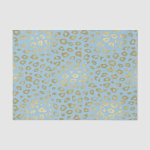 Goldblauer Ombre Leopard-Druck Seidenpapier