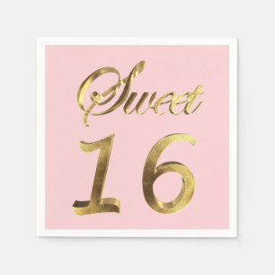 Goldblick-Typografie-Rosa des Bonbon-16 elegant Serviette