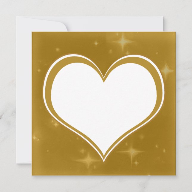 GoldBling Heart Foto Personalisiert Card Feiertagskarte (Vorderseite)