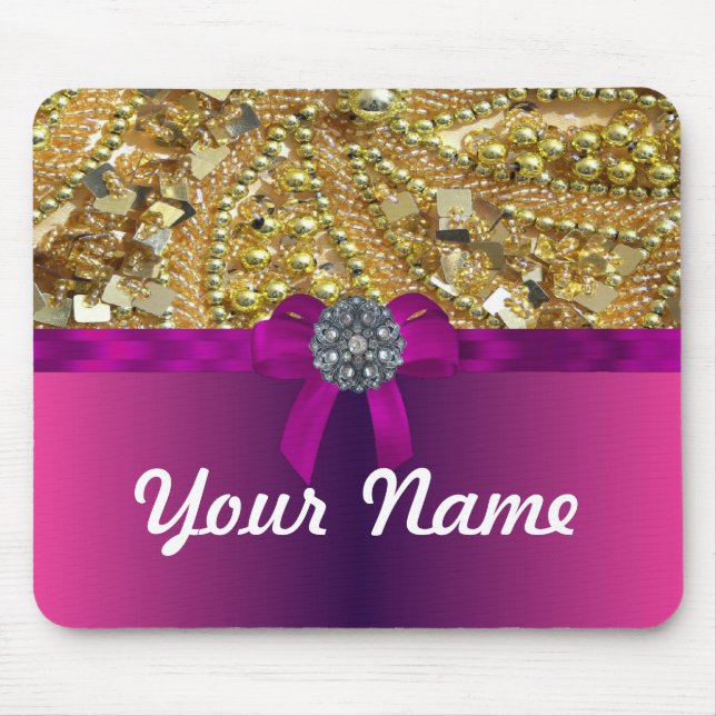 Goldbling u. -MAGENTA Mousepad (Vorne)