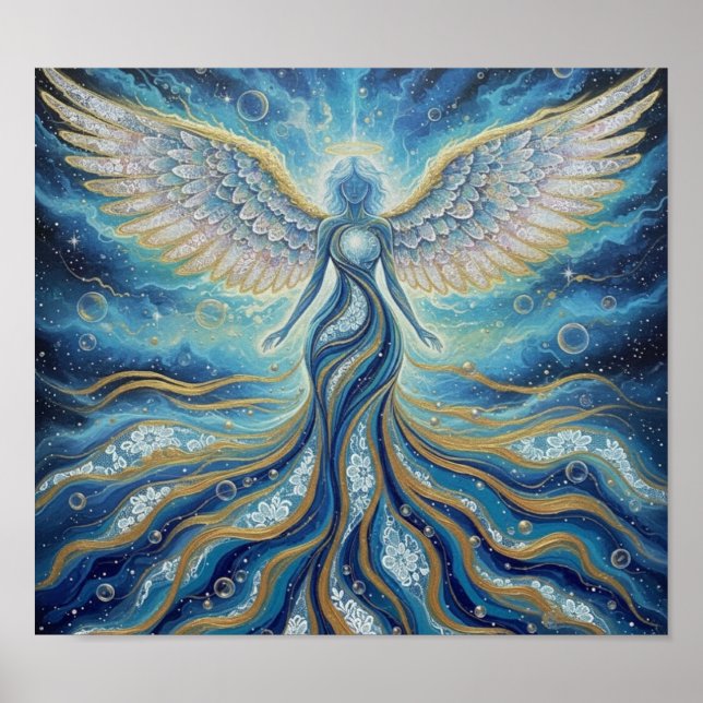 GoldBlueMysticAngel Poster (Vorne)