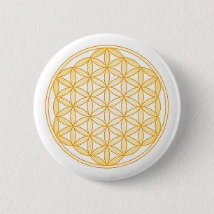 GOLDBlume DES LEBENS Button
