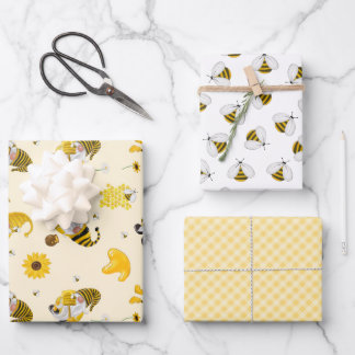 Goldblume Geschenkpapier Set