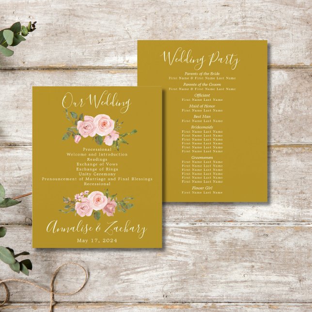 Goldblush-Hochzeitsprogramm (Von Creator hochgeladen)