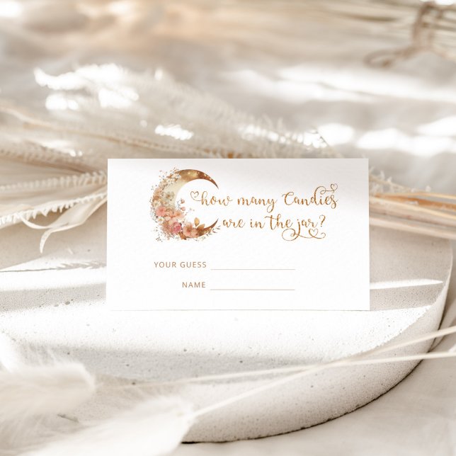 Goldblütenmond erraten, wie viele Bonbons es gibt Begleitkarte (Von Creator hochgeladen)