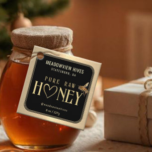 Goldboreded Honey Hangtag Herzbiene Geschenkanhänger