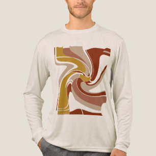 Goldbraun Beige Fett Groß MCM Look Art Abstract Tri-Blend Shirt