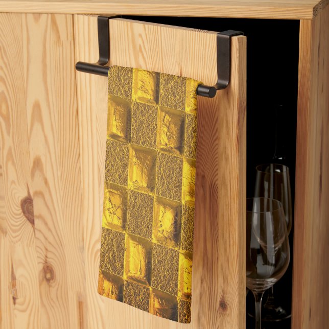Goldbraun Geschirrtuch (Drittel gefaltet)