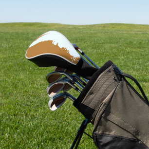 Goldbraun mit weißen Sprenkeln Golf Headcover