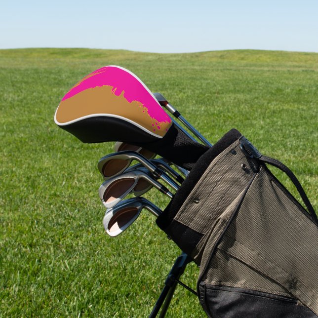 Goldbraun  Rosa Spritzer Golf Headcover (In SItu)