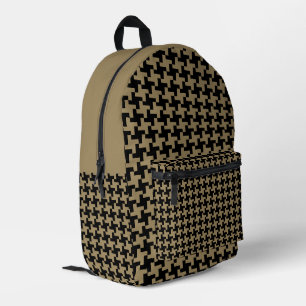 Goldbraun und schwarzes klassisches Nagelkopf-Must Bedruckter Rucksack