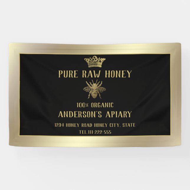 Goldbraune Honigbiene Banner (Horizontal)