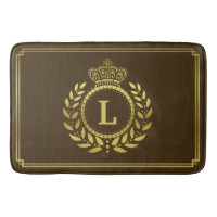 Goldbraune Laurel Wreath Crown Royal Mit Monogramm