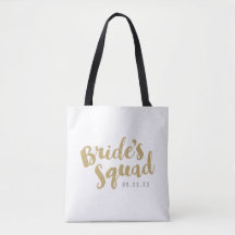 Goldbride Squad Personalisierte Brautparty-Tasche