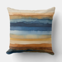 Goldbronze Rost und blaues Wasser Kissen