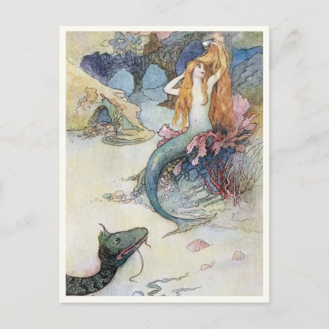Goldbrunnen von Warwick Goble Postkarte (Vorderseite)