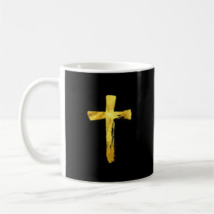Goldbrush-Kreuz - Christlicher Jesus-Gott-Kreuzung Kaffeetasse