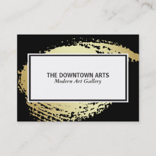 Goldbrushed Black Border Visitenkarte