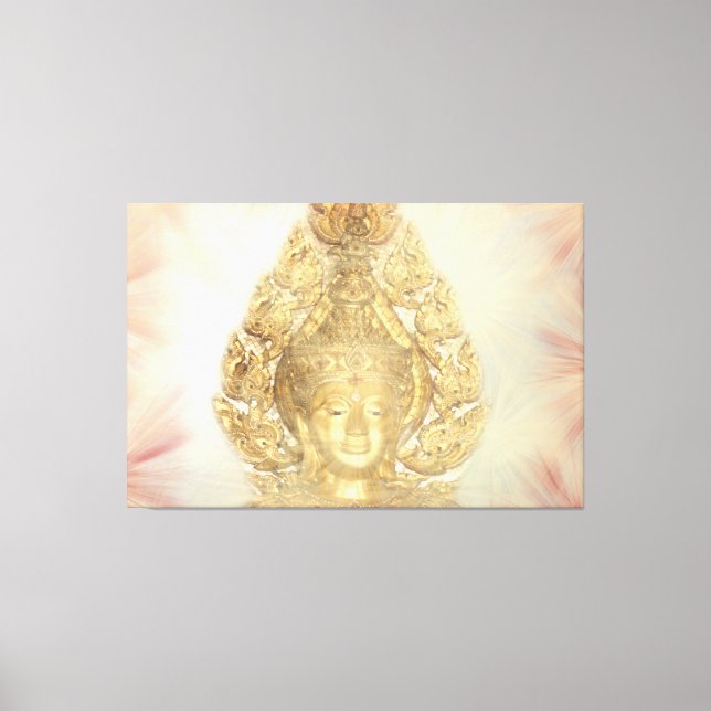 Goldbuddha Leinwanddruck (Vorderseite)