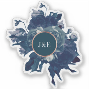 Goldbuquet der Marine Rose Aufkleber