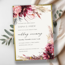Goldburgunder Blush Pampas Grass Wedding