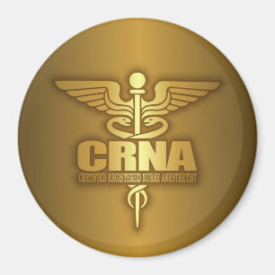 GoldCaduceus (CRNA) Magnet