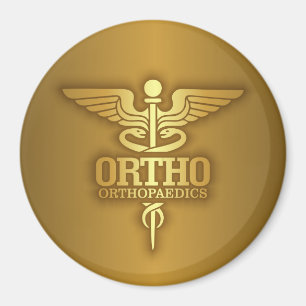 GoldCaduceus (ORTHO) Magnet