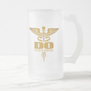 GoldCaduceus (TUN Sie) Mattglas Bierglas