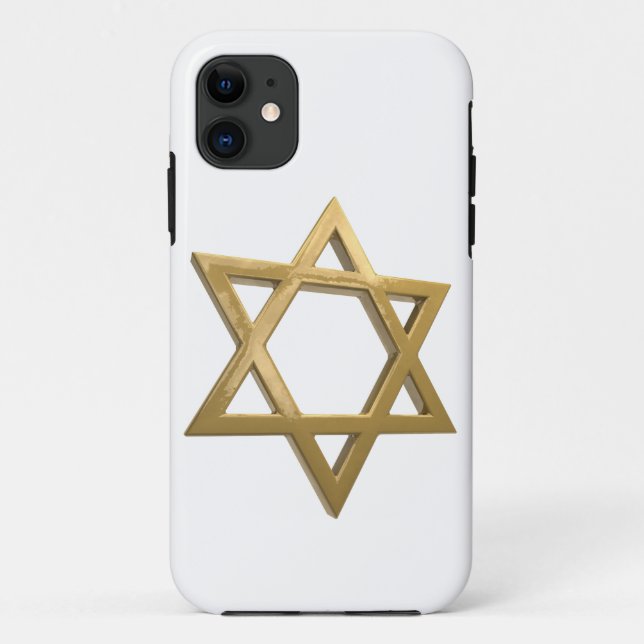 Goldchanukkah Davidsstern Case-Mate iPhone Hülle (Rückseite)