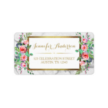 Goldchic-Marmor-schöne BlumenRosen