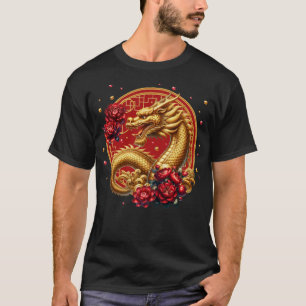 Goldchinesischer Neujahrsdrache T-Shirt
