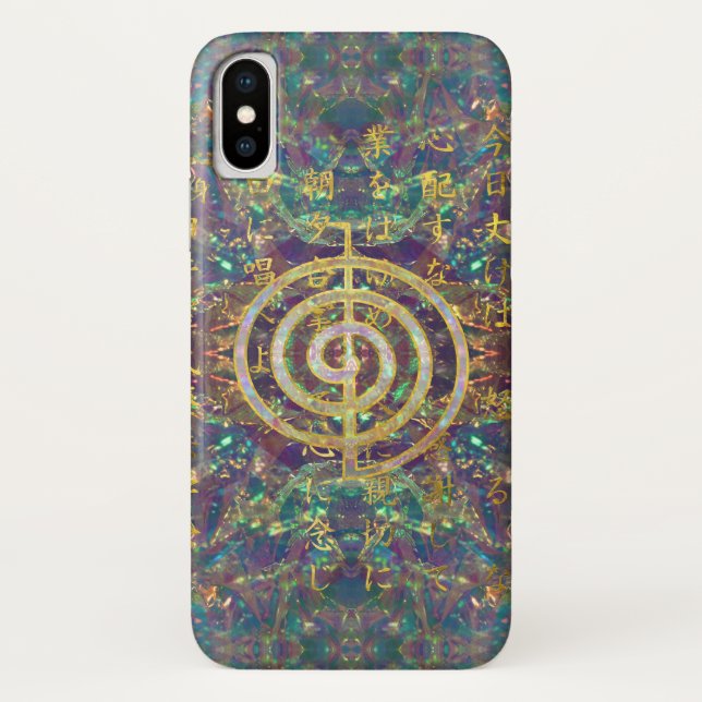 GoldChoku Rei Symbol und Reiki Gebote Case-Mate iPhone Hülle (Rückseite)