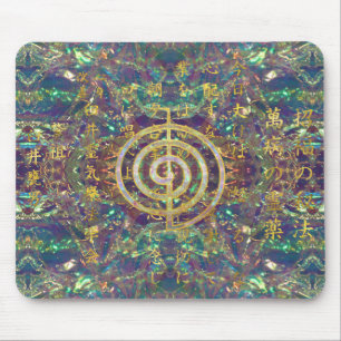 GoldChoku Rei Symbol und Reiki Gebote Mousepad