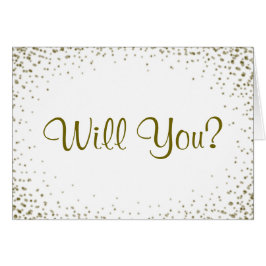 Goldconfetti-Brautjungfer laden ein