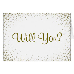 Goldconfetti-Brautjungfer laden ein