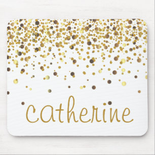 Goldconfetti-Glitzer-goldene Imitat-Folie Glittery Mousepad