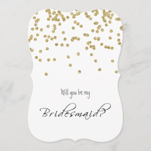 GoldConfetti - sind- Sie meine Brautjungfer? Einladung