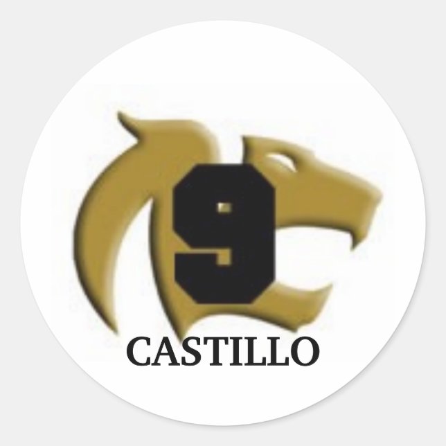 Goldcougar, CASTILLO Runder Aufkleber (Vorderseite)