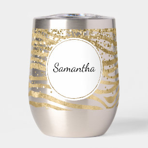 Goldcreme Glitzy Glitzern Zebra Name