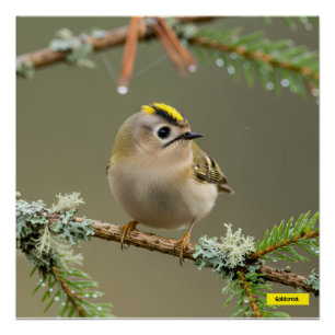 Goldcrest-Makro-Wildlife-Poster Poster
