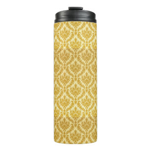 Golddamast Thermosbecher