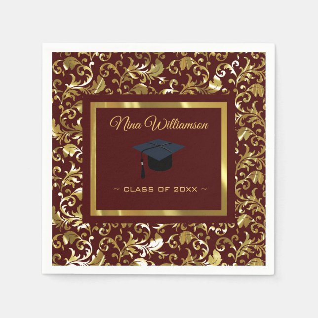 Golddampfer und -kappe serviette (Vorderseite)