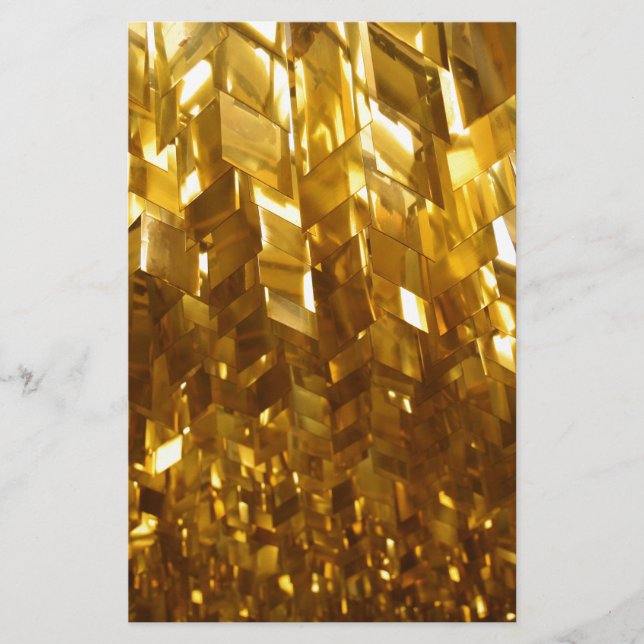 Golddecke Abstrakte Kunst Briefpapier (Vorderseite)