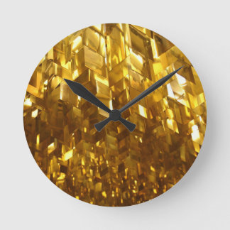Golddecke Abstrakte Kunst Runde Wanduhr
