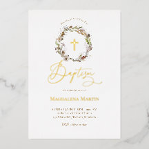 Golddetails Herbstkranz Taufe