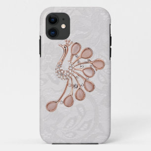 Golddiamant-Pfau-Paisley-Spitze iPhone 5 Case-Mate iPhone Hülle