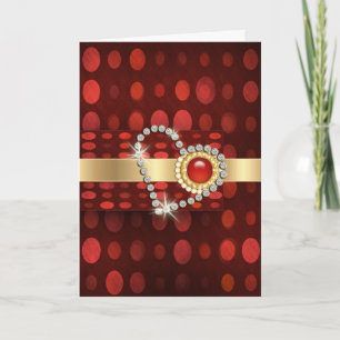 Golddiamanten - romantische Valentine Feiertagskarte