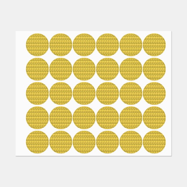 Golddolar Etiketten (Blatt)