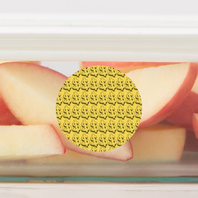 Golddolar Etiketten (Befestigt)