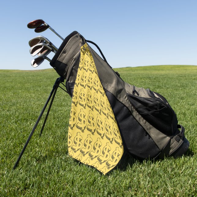 Golddolar Golfhandtuch (Gras)